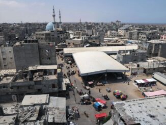 Photograph of the city of Rafah from the air