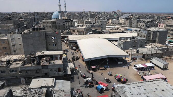 Photograph of the city of Rafah from the air