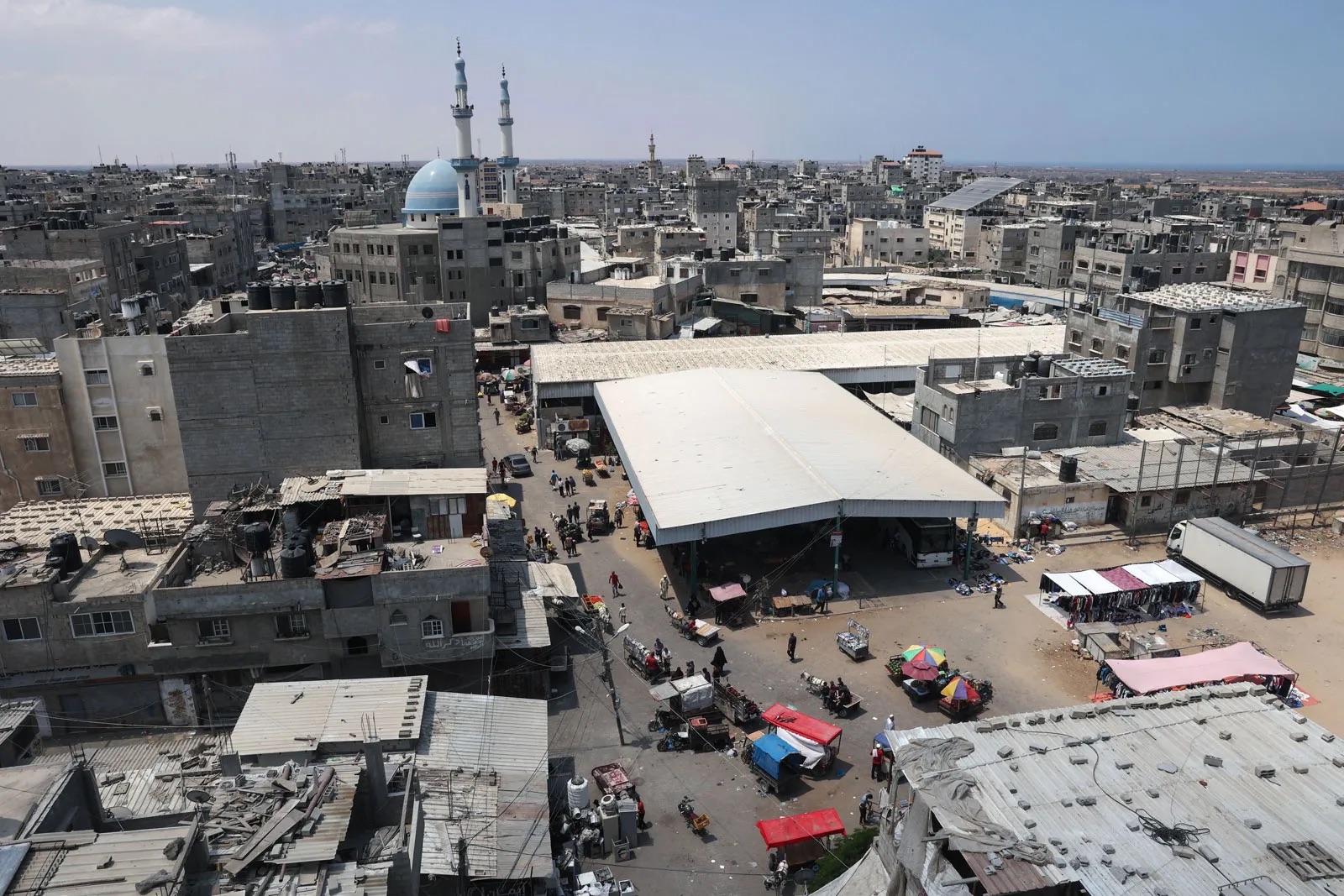 Photograph of the city of Rafah from the air